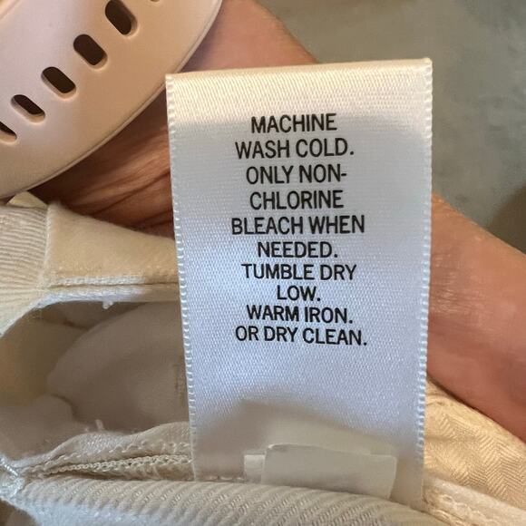 Banana Republic Linen Blend Cream Ivory Wide Leg Pants Summer Vacation Office - Picture 5 of 5